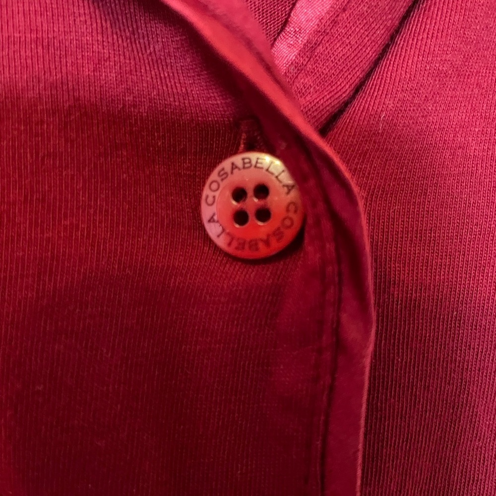 Cosabella Deep Red Buttoned Top - Picture 4 of 8